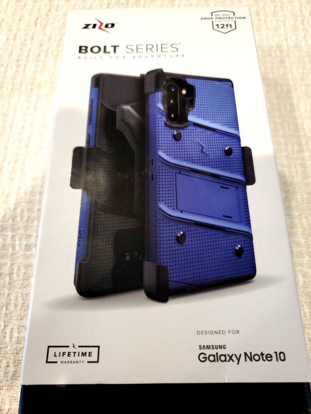 ZIZO Bolt Case for Samsung Galaxy Note 10 w/ Kickstand, Holster ~ Blue/Black